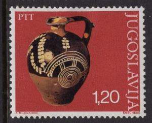 Yugoslavia   #1302   MH 1976 ancient pottery   water pitchers  1.20d