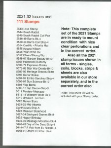 2021 The Complete 2021 Stamp Issues and The BEST BUY !!!!!