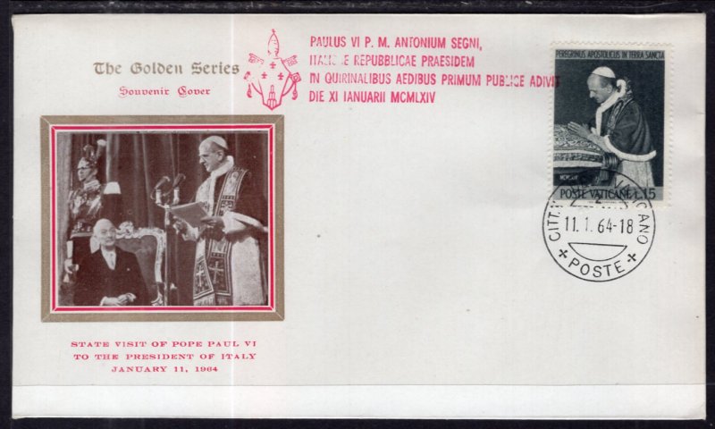 Vatican City Pope Paul VI Visit with The President of Italy 1964 Cover