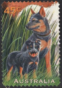 Australia SC#1561 45¢ Domestic Animals: Blue Heeler Dogs (1996) Used