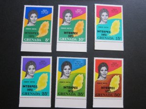 Grenada 1972 Sc 403-408 O/t InterPex 1972 set MNH