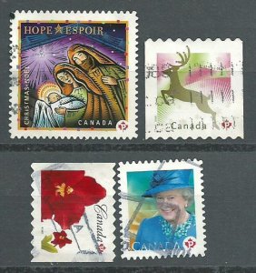 Canada #2234, 2240, 2244, 2248   -1    Used  VF  2007  PD