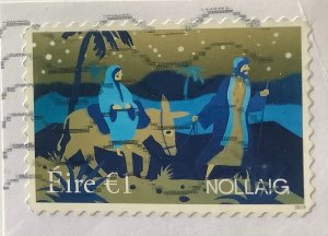 Ireland 2019 Scott 2262 used on paper - €1, Christmas,  journey to Bethlehem
