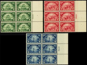 614-16, Mint VF NH 1-5¢ Plate Block of Six Stamps CV $520 -- Stuart Katz