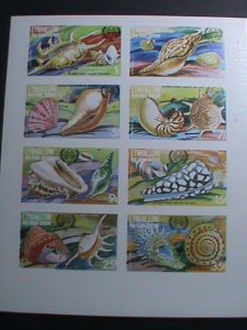 EYNHALLOW-SCOTLAND 1972 -WORLD LOVELY SEA SHELLS  IMPERF-MNH SHEET VERY FINE