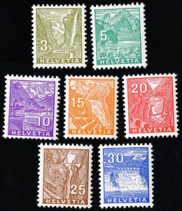 Switzerland Stamps # 219-25 MLH VF Scott Value $35.00