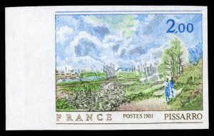 France, 1950-Present #1729 (YT 2136) Cat€85, 1981 The Footpath by Pissaro...