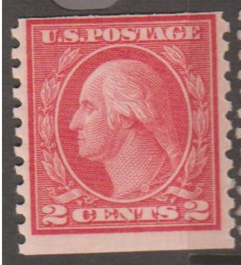 U.S. Scott #455 Coil Washington Stamp - Mint NH Single - IND