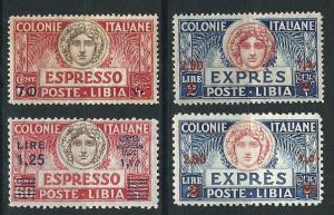 Libya E9-12 Sas Es 9-10, 12-13 MNH F/VF 1926-33 SCV $831.50