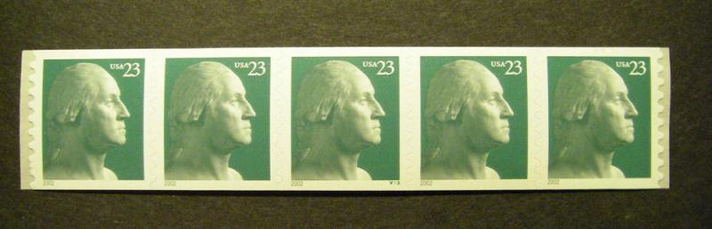 Scott 3617, 23c Washington, PNC5, #V13 MNH, VP BEAUTY