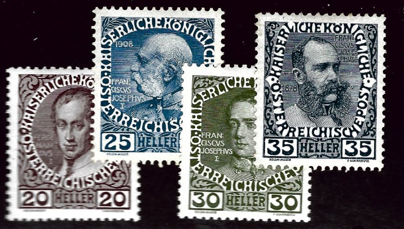 Austria SC#78-82 Used F-VF hr...Grab a Bargain!