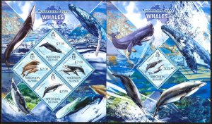 Solomon Islands 2013 Marine Life Whales I sheet + S/S MNH