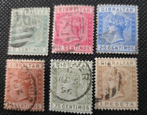 Gibraltar 1889-95 #29-36 Used SCV $69.00