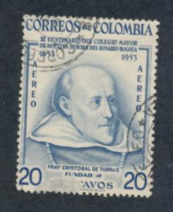 Colombia 1954 Scott C264 used - 20c, Cristobal de Torres