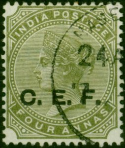 India C.E.F 1900 4a Slate-Green SGC7 Fine Used (2)