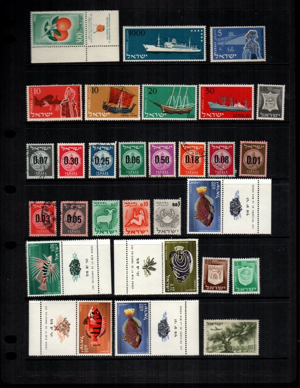 Israel  28 diff MNH and used