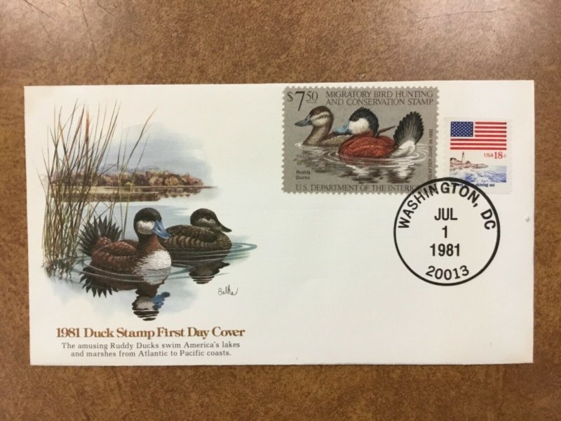  RW48 1981 Migratory Bird Hunting Duck Stamp FDC the 1st year for Duck covers 