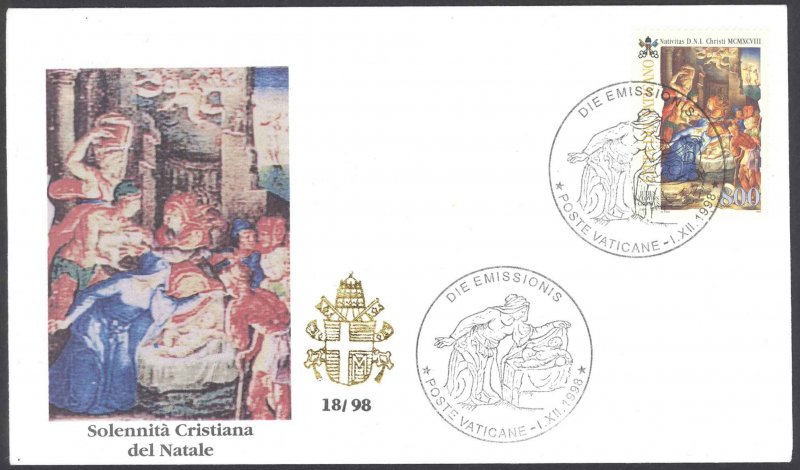 Vatican Sc# 1088 FDC (a) 1998 Christmas