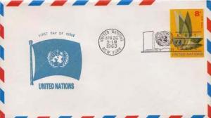 United Nations, First Day Cover, Airmail, Postal Stationery