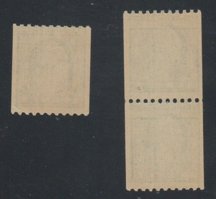 448, Mint  NH 1¢  Coil Pair plus single ⭐⭐⭐⭐⭐