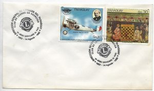 PARAGUAY 1992 COVER WITH SPECIAL POSTMARK LIONS CLUB 40 YEARS