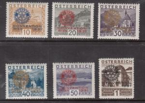 Austria #B87 - #B92 Very Fine Never Hinged Set