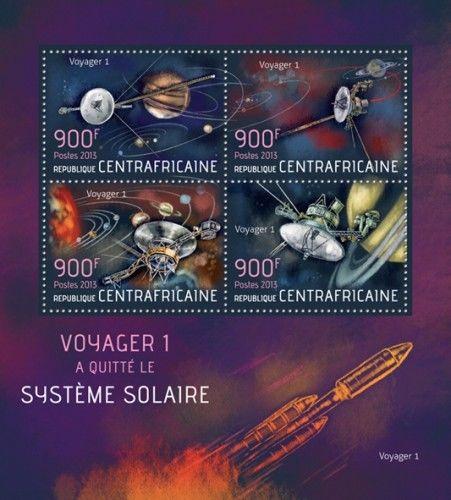 Space Raumfahrt Voyager 1 Space Central Africa MNH stamp set
