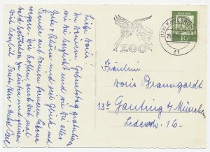 Postcard / Postmark Germany 1961 Bird - Parrot - Zoo Karlsruhe