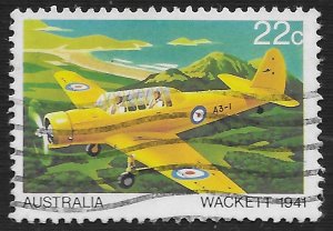 Australia #759 22c Plane - CA6 Wacke H Trainer Plane