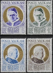 1951 Vaticano beatification of Pio X 4v. MNH Sassone n. 145/48