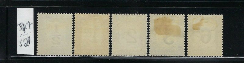 SOUTH AFRICA SCOTT #J17-21 1927-28  POSTAGE DUES  - MINT HINGED