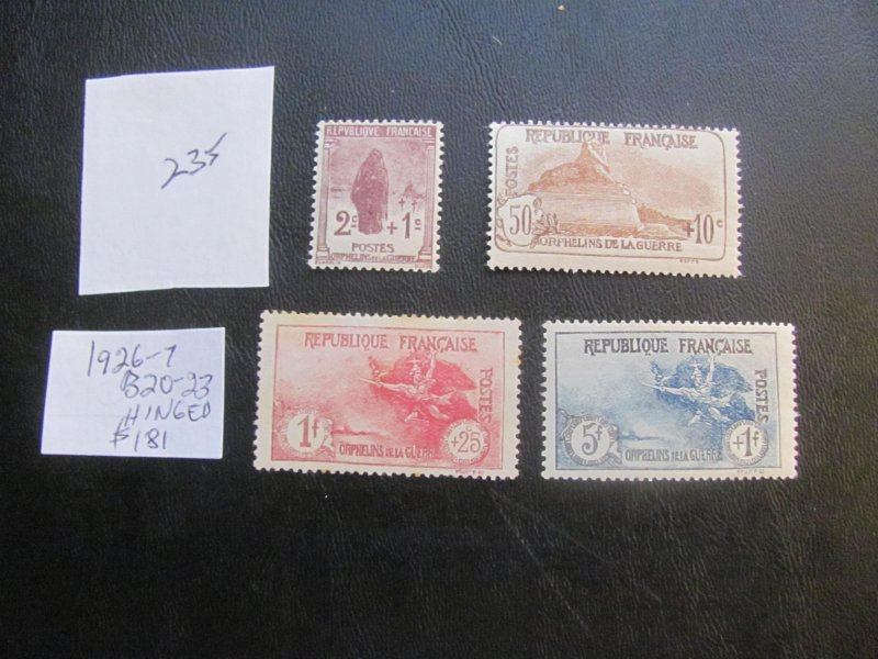 FRANCE 1926-27  HINGED SC B20-23 SET VF/XF $180 (235) NEW COLLECTION