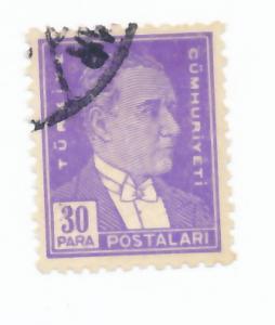 Turkey 1931 Scott 739 used - Mustafa Kemal Pasha, K. Ataturk