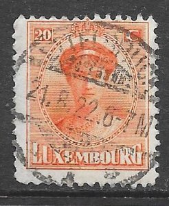 Luxembourg 139: 20c Grand Duchess Charlotte, used, F-VF