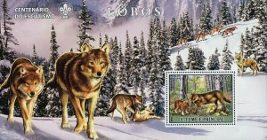 Wolves Stamp Wolf Wild Animal Canidae Souvenir Sheet MNH #3052 / Bl.597
