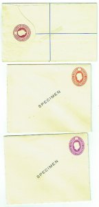 SIERRA LEONE SPECIMEN Overprints on four GVI postal stationery - 41540