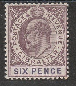 GIBRALTAR 1903 KEVII 6D WMK CROWN CA 