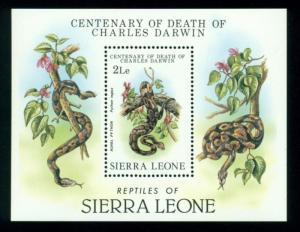 Sierra Leone Scott #575 MNH S/S Charles Darwin Fauna CV$3+