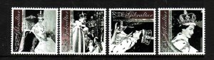 Gibraltar-Sc#924-7-unused NH set-QEII-50th Coronation-2003-