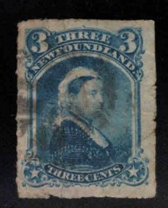 NEWFOUNDLAND Scott 39 Roulette Victoria 4 margin  Faulty Filler