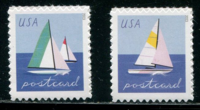 5747-5748 US (48c) Sailboats SA, MNH sgls