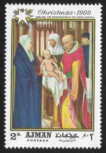 Ajman #Mi AJ489A 2dh Christmas Painings - The Presentation ~ MNH