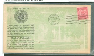 US 717 1932 2c Arbor Day on an unaddressed overall cacheted (Douglas Stamp Company)