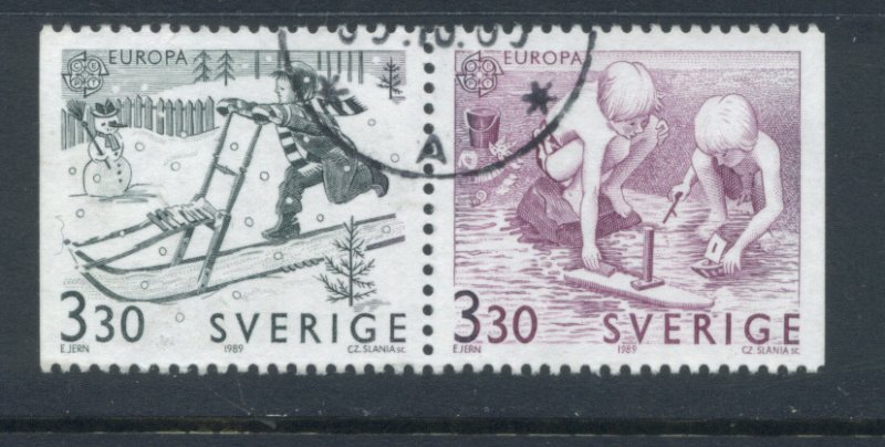 Sweden 1737 - 8 Used Attached Pair (5