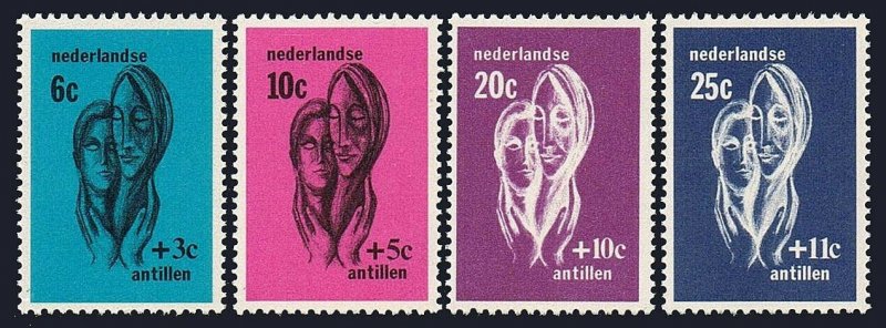 Netherlands Antilles B77-B80, MNH. Helping hands supporting women, 1967