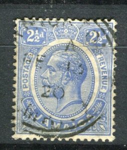 JAMAICA; 1912-20s early GV issue fine used Shade of 2.5d. value