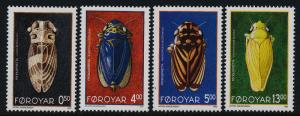 Faroe Islands 276-9 MNH Insects, Leafhoppers