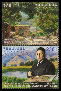 2017 Armenia 1017-1018 125 years of the artist Gabriel Gyurjyan