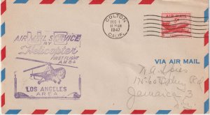 First Helicopter Airmail Service Flight Cover AM84 Los Angeles Area 12-1-47