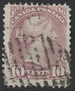 Canada #40a 10c Small Queen Magenta Shade Perf 12 Fine Used